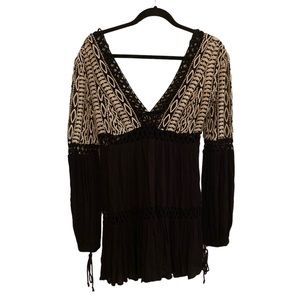 Free People Deep V-neck Dress